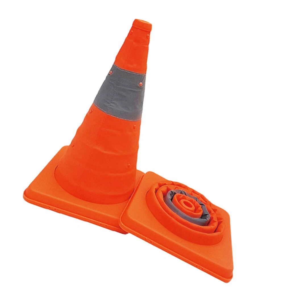 Foldaway Traffic Cone with lights 700mm